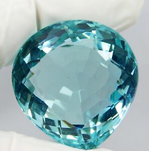 103.95 Ct Natural Ocean Blue Aquamarine Pear Cut Loose Gemstone  Certified
