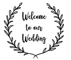 Welcome to our Wedding Vinyl Decal, Custom Sized Wedding Vinyl Decal