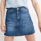 Madewell Rigid Denim A-Line Mini Skirt Size 27 Waist 100% Cotton Festival Beach