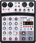 Portable Bluetooth 4 Channel DJ Audio Sound Mixer Mixing Console w/Usb Interface