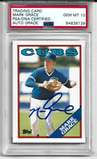 MARK GRACE, AUTOGRAPHED ROOKIE CARD 1988 TOPPS TRADED #42T PSA GRADED GEM-MT 10