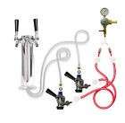 TapRite DK30CPSS02 Kegerator Tower Conversion Kit for Dual Tap - Stainless Steel