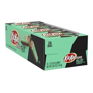 KIT KAT DUOS Mint and Dark Chocolate Wafer Candy, Bulk Individually Wrapped, 1.5