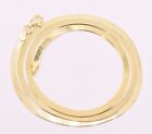 3mm Flexible Herringbone Chain Necklace 14K Yellow Gold Plated Silver 925 Italy