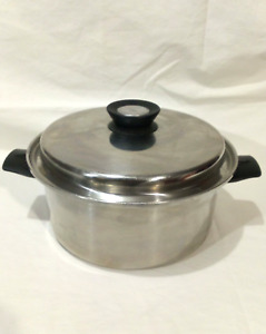Vintage Vollrath Gourmet Multi-Ply Stainless Steel 5 Qt Stock Pot W/lid 304- USA