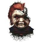 Horror Temporary Tattoo, Bloody Chucky from Child's Play, Scary Skull, Halloween