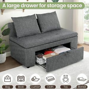 New ListingLoveseat Sofa Couch with Drawer Storage 2 Seater Small Couches for Small Space/