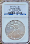 New Listing2007 American Silver Eagle NGC Gem Uncirculated BU Early Releases Label