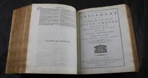 1795 ANTIQUE KING JAMES HOLY BIBLE, OLD & NEW TESTAMENT PSALMS, OXFORD, QUARTO
