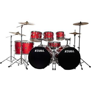 TAMA Imperialstar 8-Piece Double Bass Drum Set w/MEINL HCS Cymbals Candy Apple M