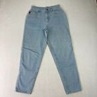 VTG Womens High Waist Jeans Relaxed Fit Tapered Leg Mom Chic 28x30 Light Stone