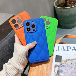 For iPhone 15 Pro Max 14 13 12 11 Fashion Solid Color Soft TPU Case Cover