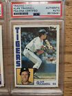 New Listing1984 Topps Alan Trammell Signed Card Auto PSA Detroit Tigers - HOF, All Star, WS