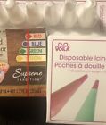 Cake Decorating Lot Includes Tips, 6-pc. Icing Bags & 4 Assorted Food Color/dye