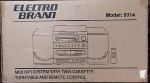 Electro Brand Compact Stereo System with Turntable and Speakers with Remote NIB