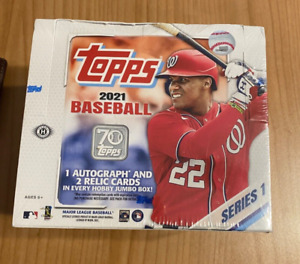 2021 Topps  HTA Series 1 Baseball Factory Sealed  JUMBO  Hobby Box - (3) Hits!