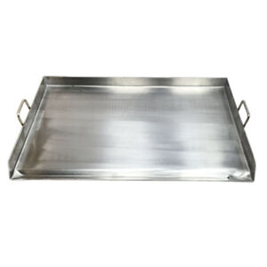 Heavy Duty Stainless Steel Double Burner Flat Top Griddle Plancha 32 Inch