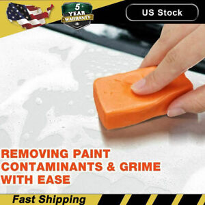 Orange Clay Cleaning Bar Car Detailing Waxing Polish Treatment Fine Grade NEW!