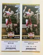 2 Indianapolis 500 tickets; Paddock Press Penthouse Front Row. Great Seats!