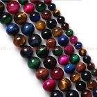 Natural 6/8/10/12mm Multicolor Tiger's Eye Gemstone Round Loose Beads 15''Strand