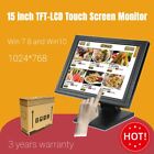 15 Inch Touch Screen USB VGA LCD TouchScreen Monitor Retail Kiosk Restaurant Bar