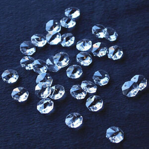50pcs 10mm Clear Crystal Octagonal beads Decoration Crystal chandelier parts #1