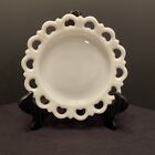 Anchor Hocking Milk Glass Lace Edge Luncheon Plate