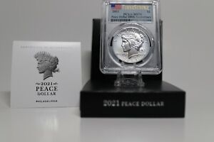 2021 Peace Silver Dollar MS70 PCGS First Strike - Flag Label