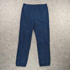 Prairie Underground Pants Women Large Blue Chino Ankle Stretch Side Zip Chambray