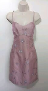 Vintage 90s Pink Babydoll Cami Dress 12 Oasis Floral Y2K Organza