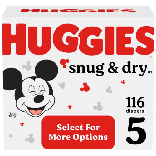 Huggies Snug & Dry Baby Diapers, Size 5, 156 Ct