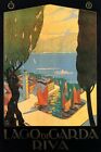 Riva del Garda Lake Italy Sailing Summer Tourism Vintage Poster Repro FREE S/H