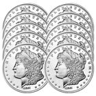 Lot of 10 - 1 Troy oz Sunshine Mint Morgan Design .999 Fine Silver Round Mint...