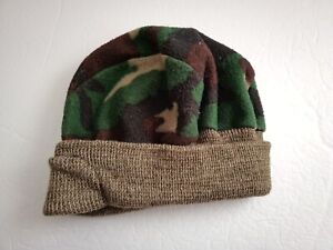 Vintage Camouflage Fleece Knit Winter Hunter Hat Cap Beanie