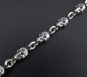 King Baby Studio Skull Link Bracelet Sterling Silver 8
