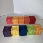 Rubber Squeaker Block Toys For Babies Infants & Toddlers Lot Of 10 For Counting