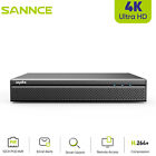 SANNCE 4K Ultra HD 8CH NVR 8MP PoE Video Recorder for Security System IP Network