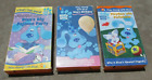Lot of 3 VHS Blue’s Clues Orange Tapes Periwinkle Birthday Pajama Party