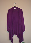 FASHION BUG Plus Size 3x Purple Knit Longline Cardigan
