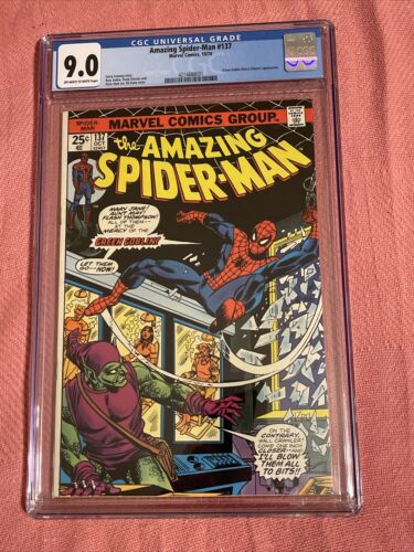 Amazing Spider-Man #137 CGC 9.0, OW To WP, Green Goblin Appearance, Marvel Comic