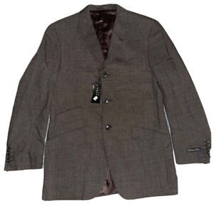 NWT CORNELIANI Brown Birdseye 100% Wool 3 Btn Blazer Jacket 48 Italy US 38