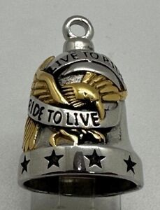 Two-Tone Live to Ride Eagle Motorcycle Ride Bell Gremlin Bell Small Version B11