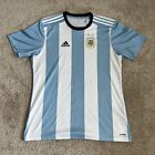 Argentina National Football Soccer Adidas 2016 Mens LARGE Home Jersey Minor HOLE