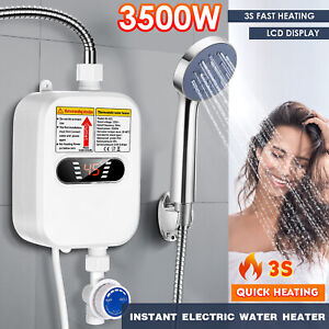 Kitchen Electric Tankless Water Heater Instant Hot Shower Heater 110V 3500W US