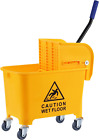 New ListingCommercial Mop Bucket with Wringer on Wheels, 5 Gallon Plastic Tandem Mopping Bu