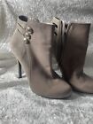 GUESS Women’s  Tan  Leather  Suede High  Heel  Stiletto  Ankle Booties Size 10