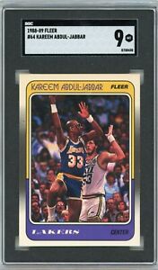 1988-89 Fleer Basketball #64 Kareem Abdul-Jabbar Lakers HOF SGC 9 MINT