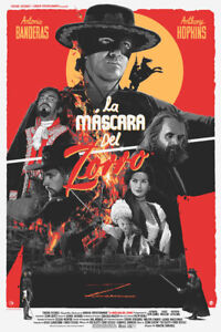 The Mask of Zorro Variant Grzegorz Domaradzki Gabz Screen Print Movie Art Poster