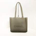 Auth CHANEL Rubber Bag - Gray Rubber Tote Bag
