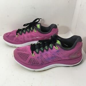 Nike Lunarglide 5 Sneakers Women's Size 8.5 Pink 599395-610 Lace Up Low Running